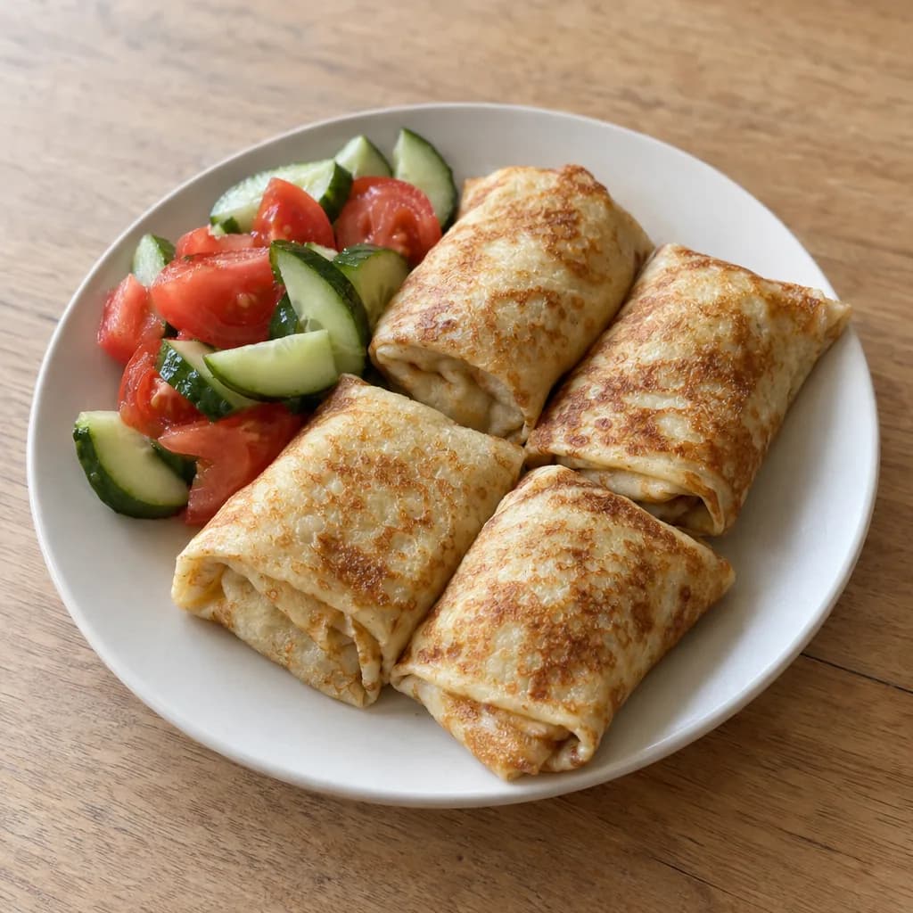 Блинчики с курицей и сыром