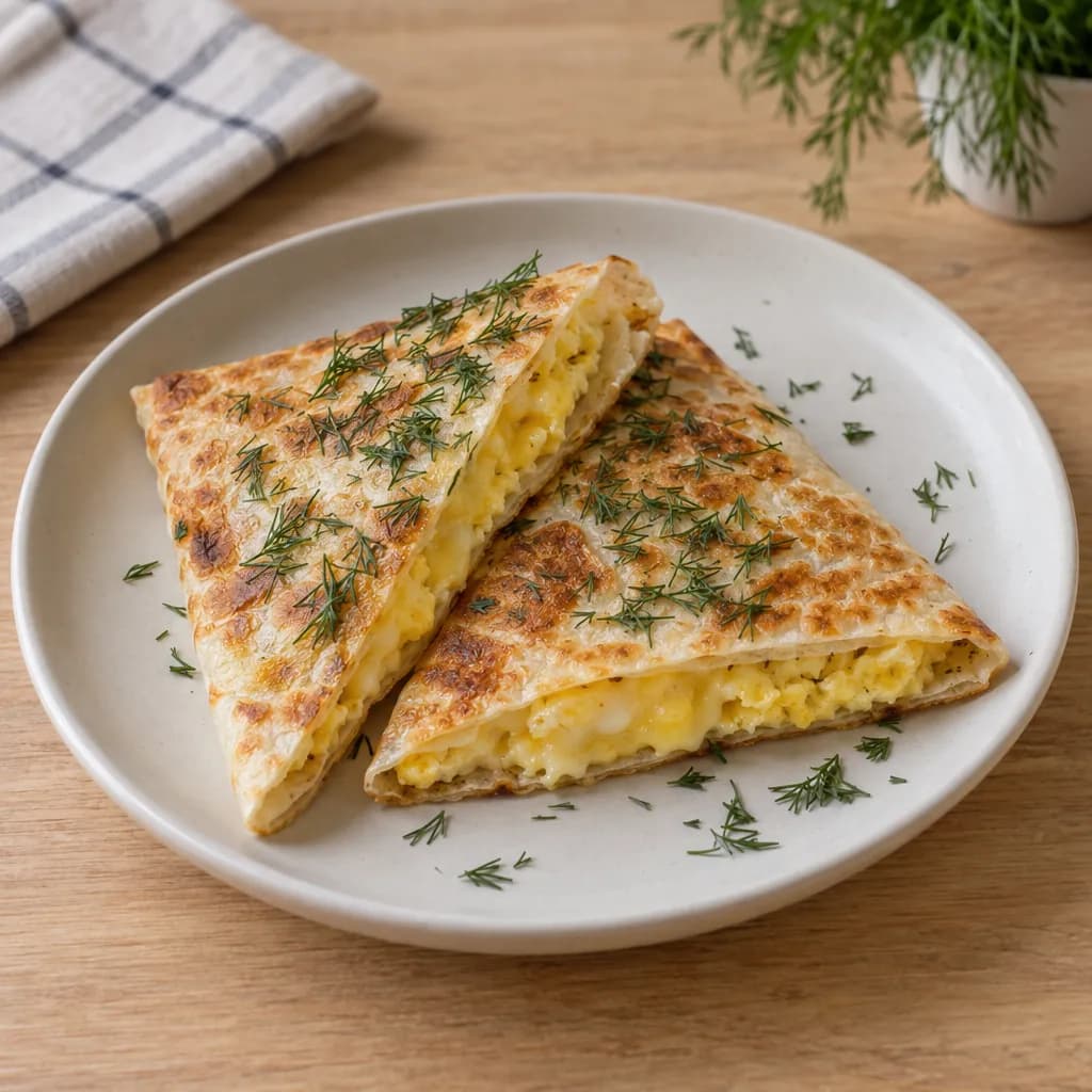 Лаваш с яйцом и сыром